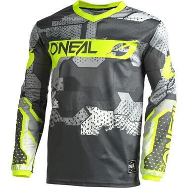 O'NEAL ELEMENT Long-Sleeved Jersey Camo-Grey/Yellow 2022 0
